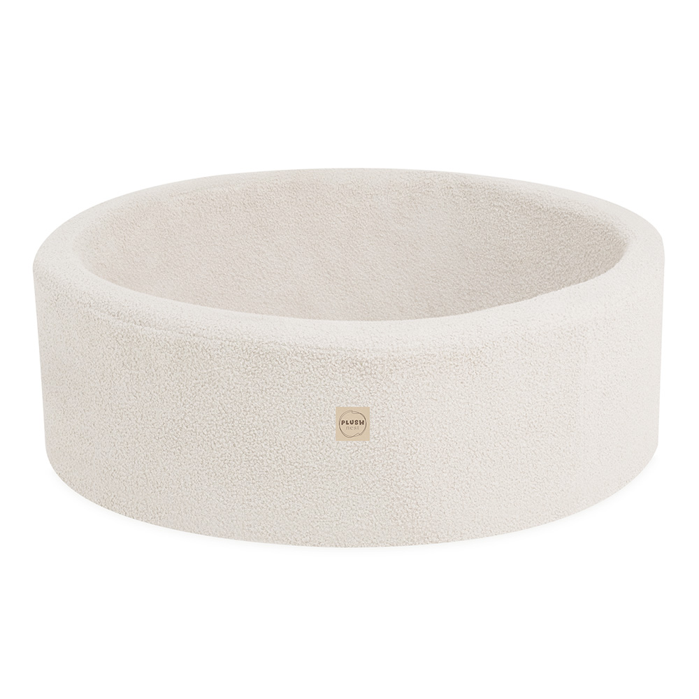 PLUSH NEST Trockenplanschbecken, rund, 90 x 30 cm, cremefarbenes Lamm