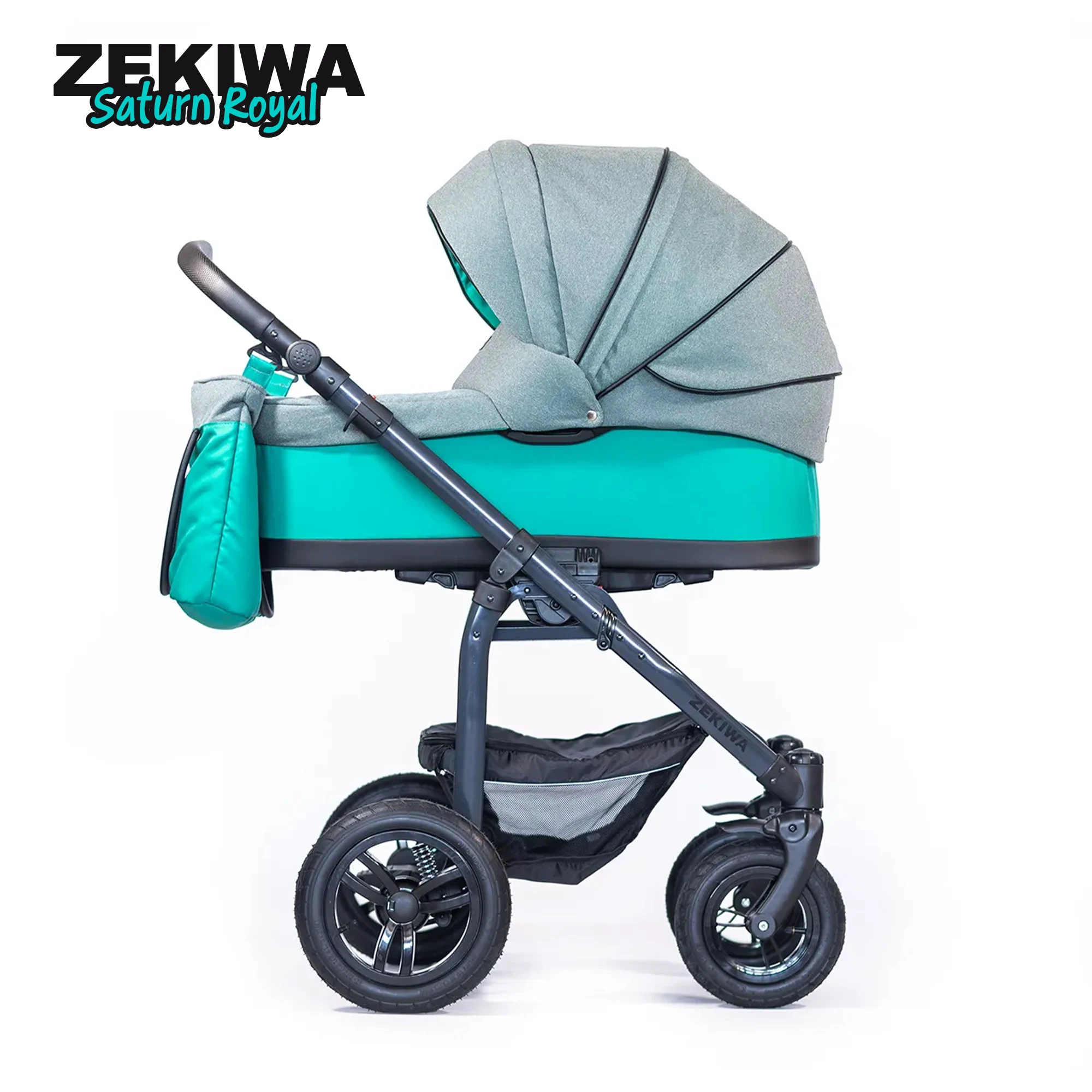 ZEKIWA Probefahrt - Kinderwagen mit 81cm XL Liegefläche | Saturn Royal Green