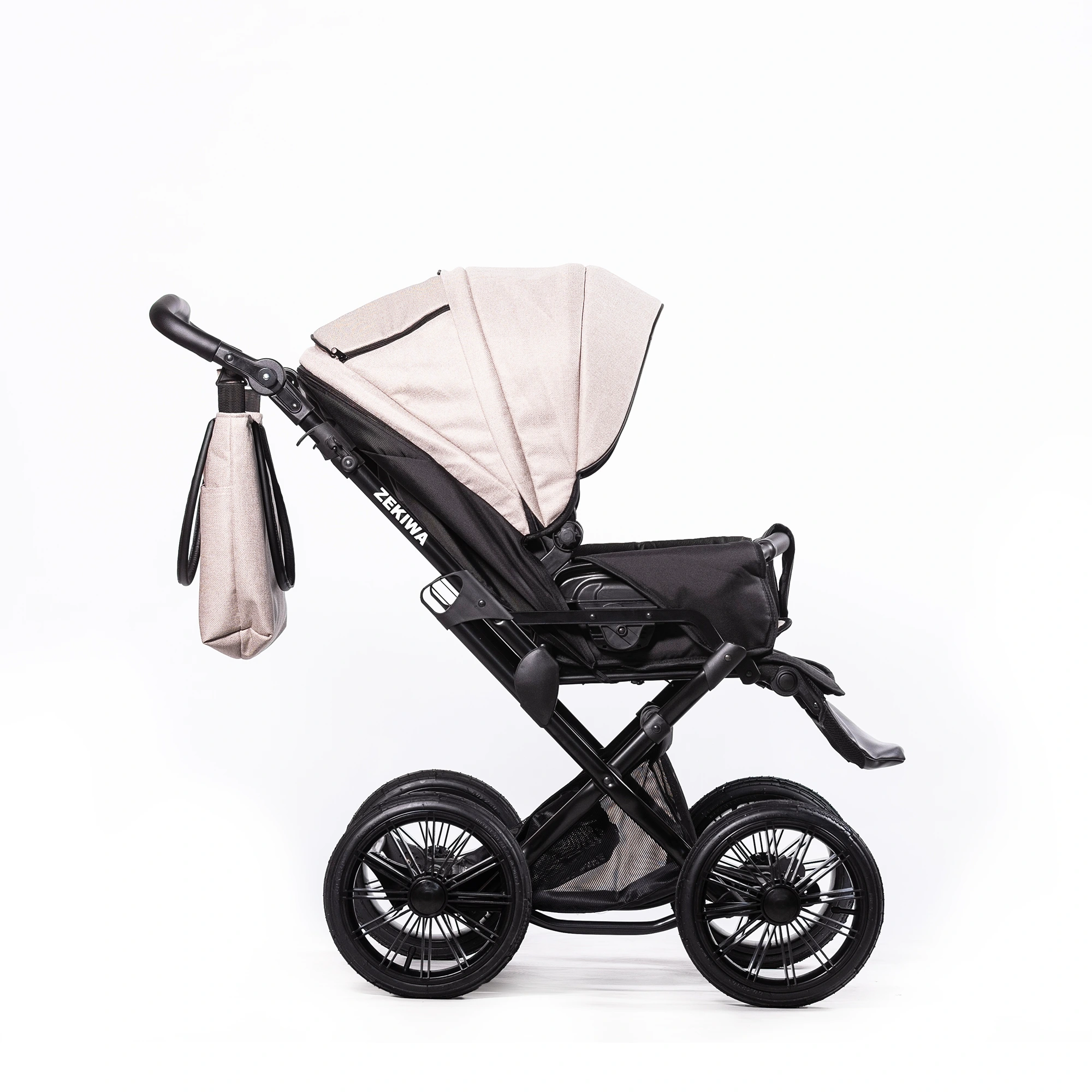 ZEKIWA Kinderwagen Indigo - Erstlingswagen - Babyerstausstattung Touring Max Sand