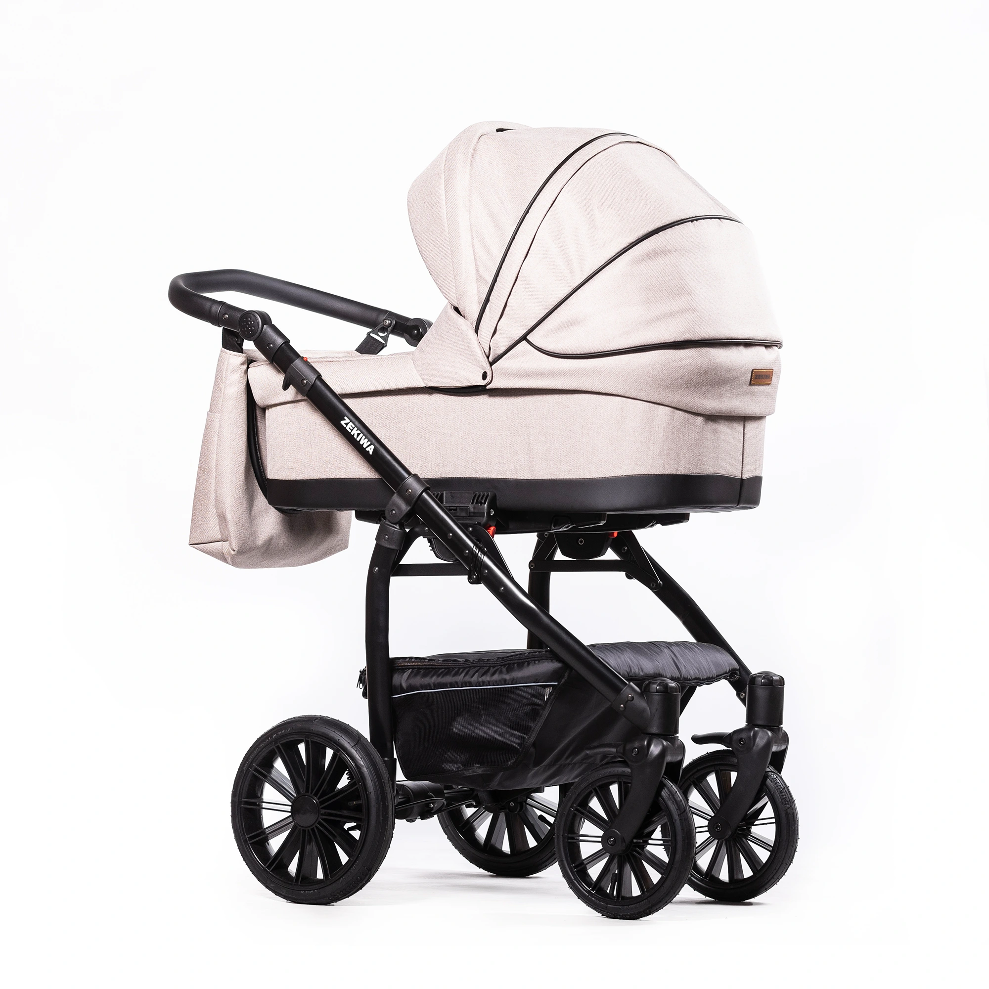 Kinderwagen "Perle" Konfigurationswagen Saturn Royal / Touring Max - XXL Wanne mit 81cm Liegefläche - inkl. Sportwagenaufsatz und Wickeltasche