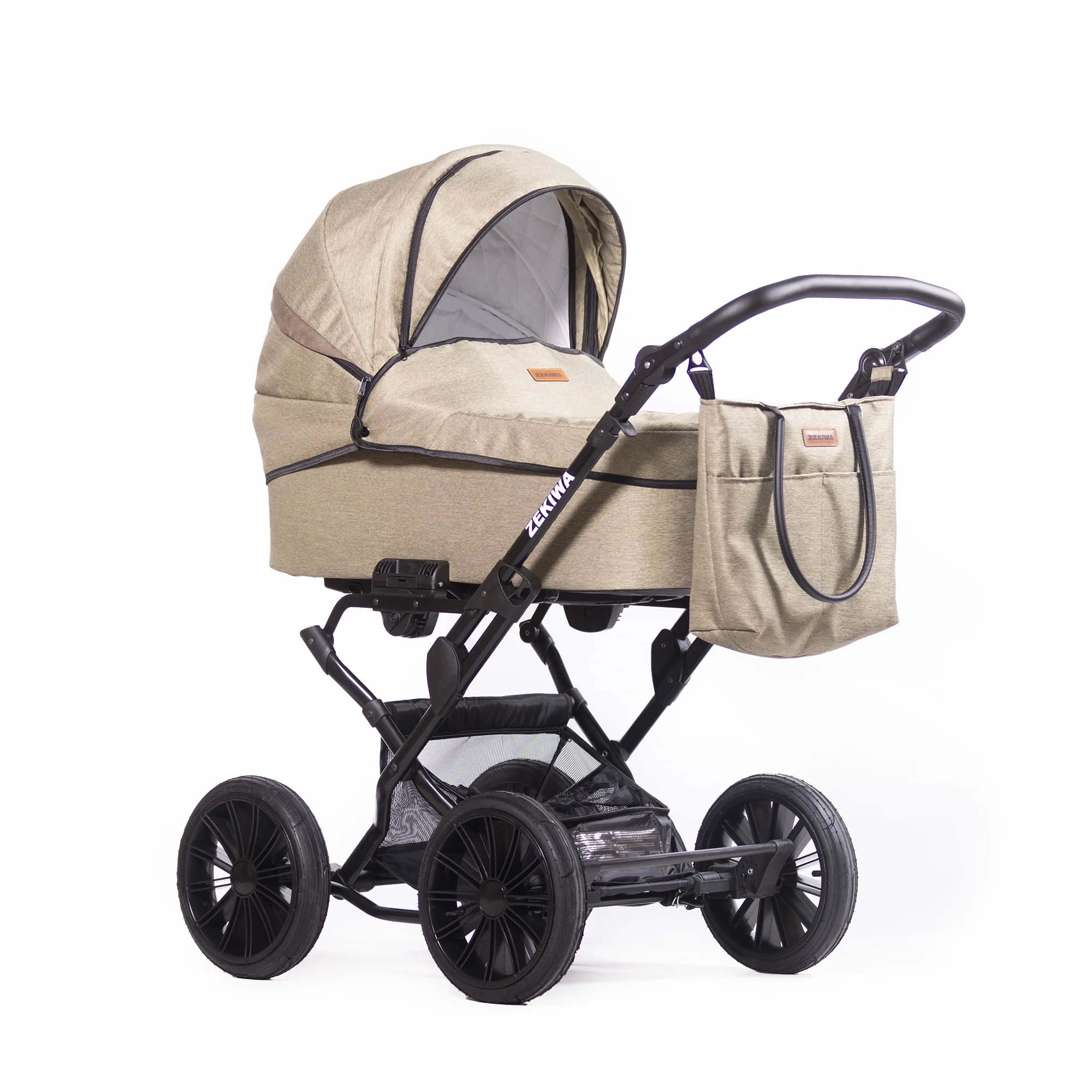 Kinderwagen "Green - Green" Konfigurationswagen Saturn Royal / Touring Max - XXL Wanne mit 81cm Liegefläche - inkl. Sportwagenaufsatz und Wickeltasche Kopie