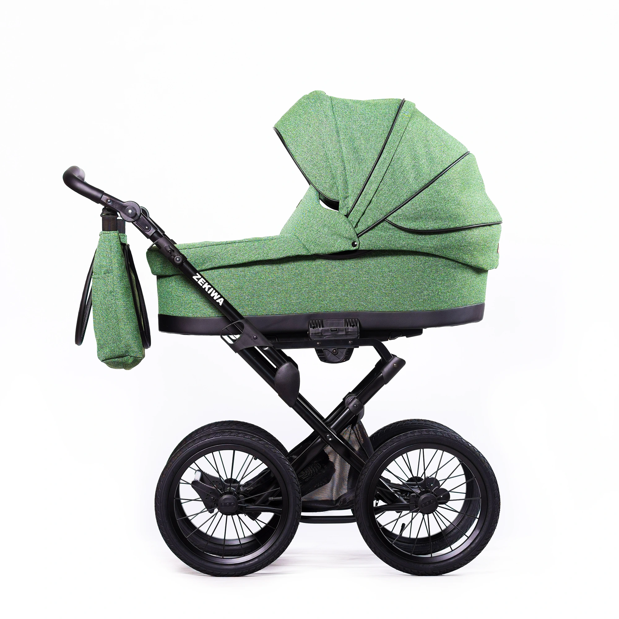 Kinderwagen "Flora" Touring Max 14Zoll Lufträder - XXL Wanne mit 81cm Liegefläche - inkl. Sportwagenaufsatz und Wickeltasche