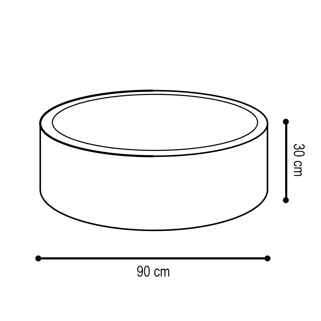 PLUSH NEST Trockenplanschbecken, rund 90×30 cm, Beige – Flauschiges Lamellen-Kinderbecken