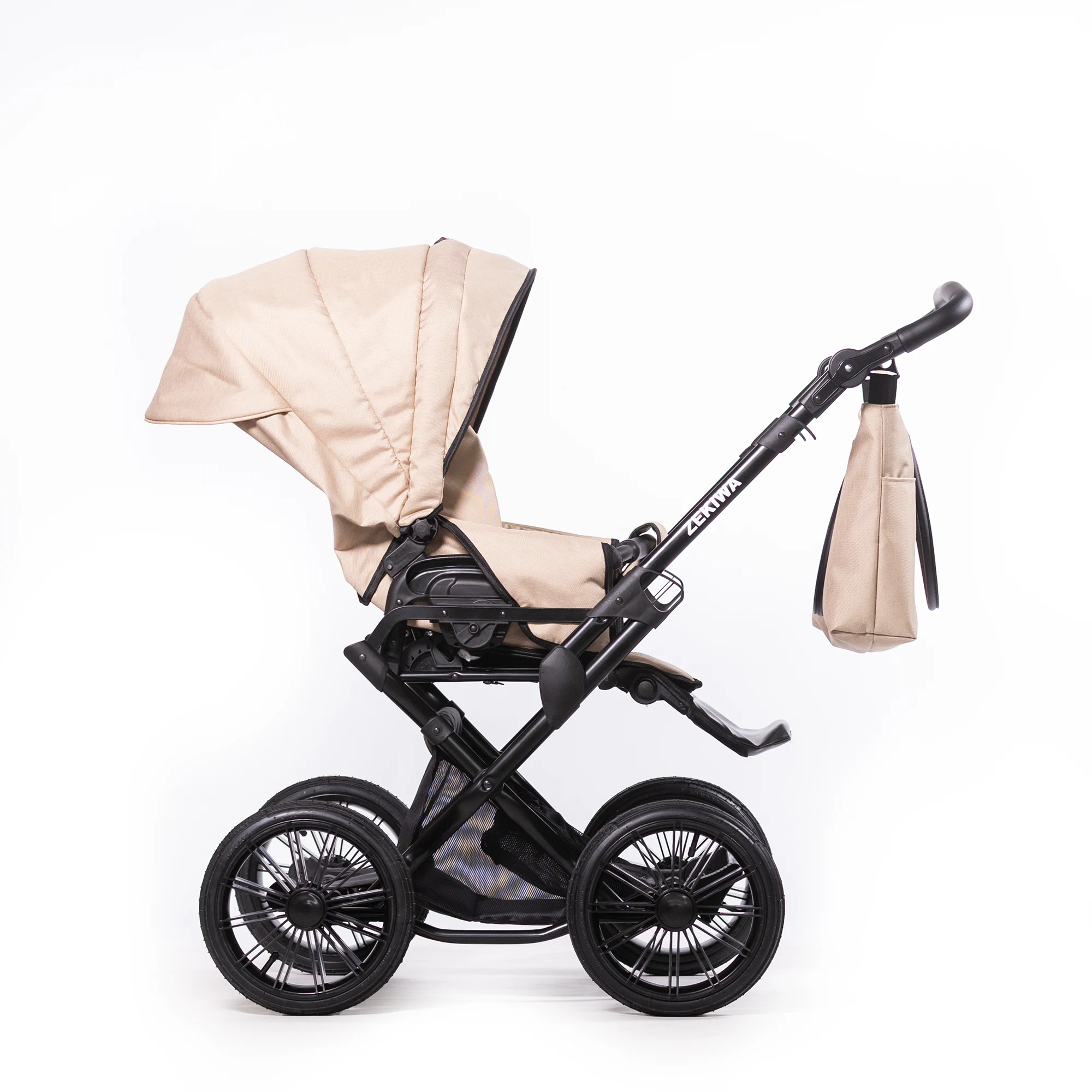 ZEKIWA Kinderwagen Indigo - Erstlingswagen - Babyerstausstattung Touring Max Sand