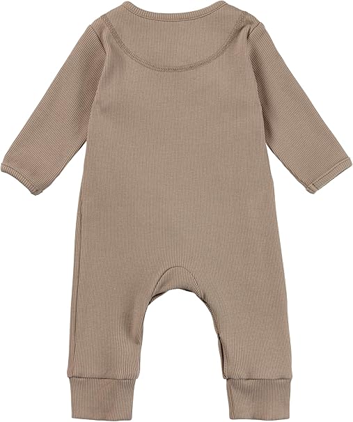 Sterntaler Strampler/Spieler aus Rippjersey mit Kratzschutz in der Farbe steingrau Gr. 56 