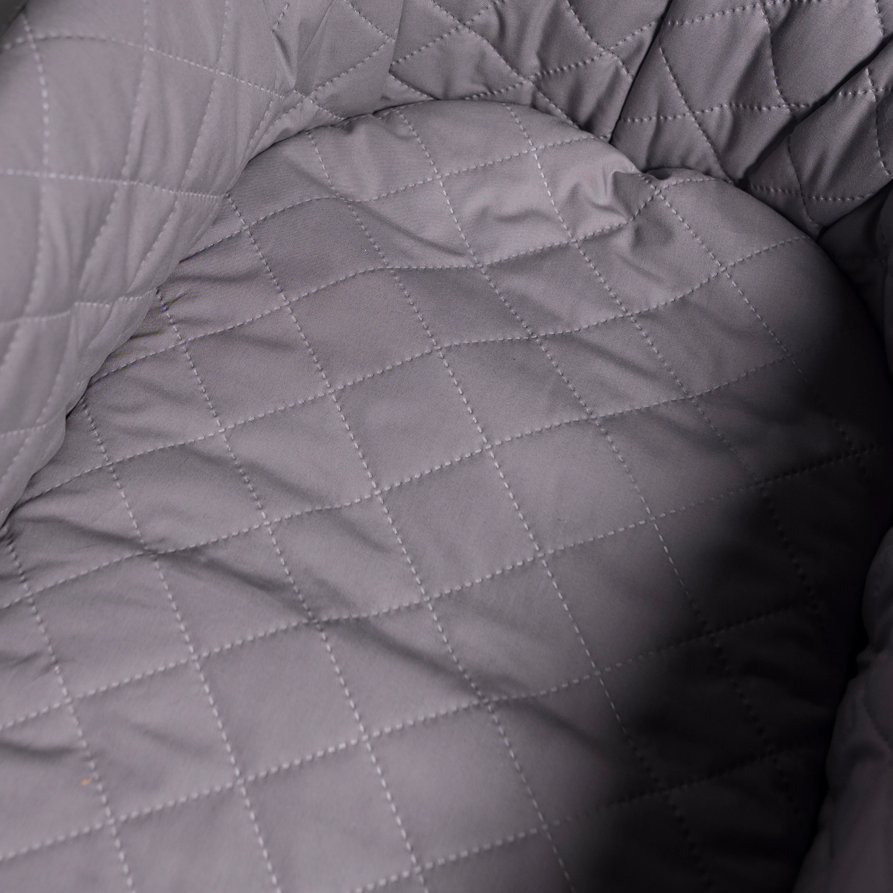 Nestchen & Matratze für ZEKIWA Kinderwagen – Grau, abgesteppt, mit seitlichem Klettverschluss (81 cm)