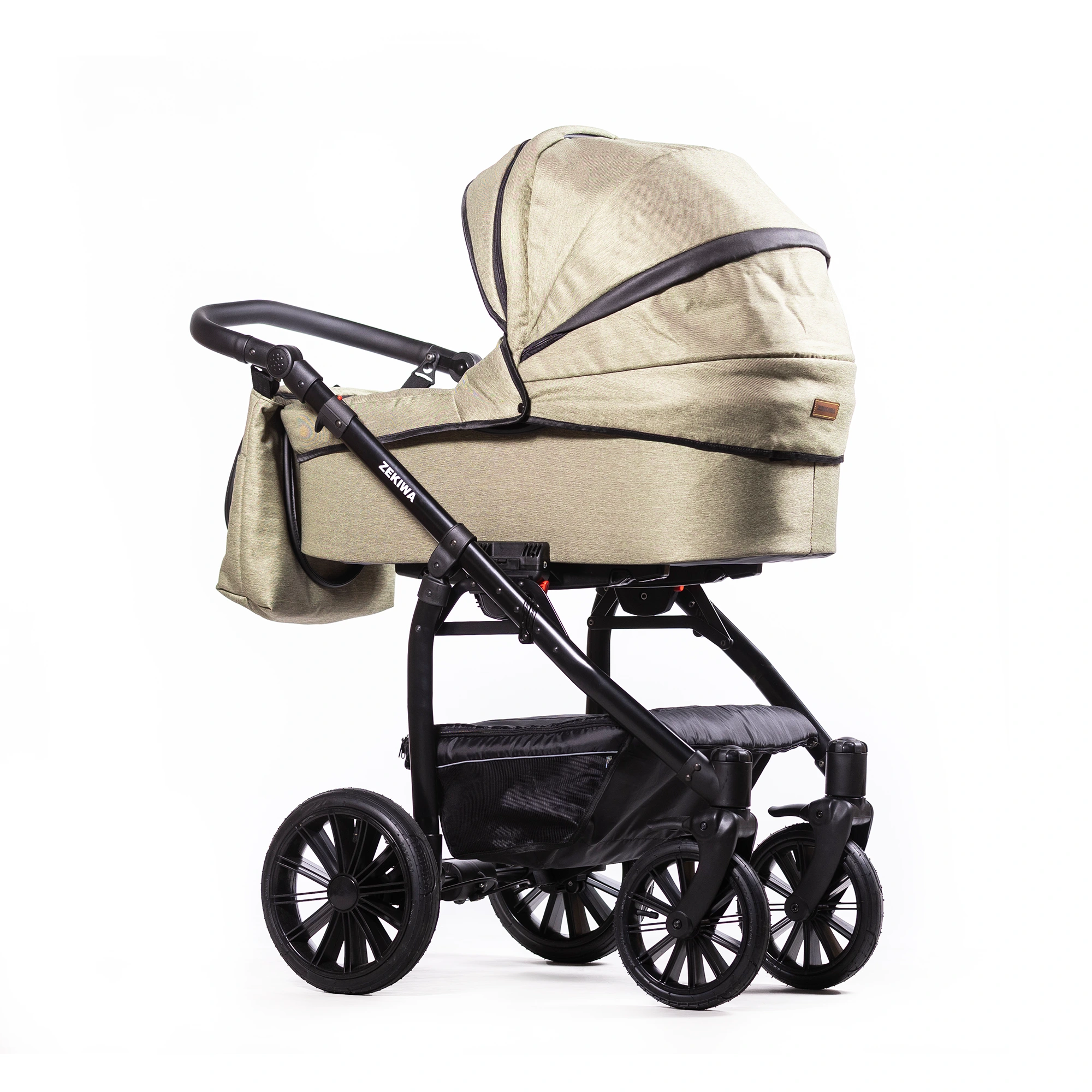 ZEKIWA Kinderwagen Indigo - Erstlingswagen - Babyerstausstattung Touring Max Green Black