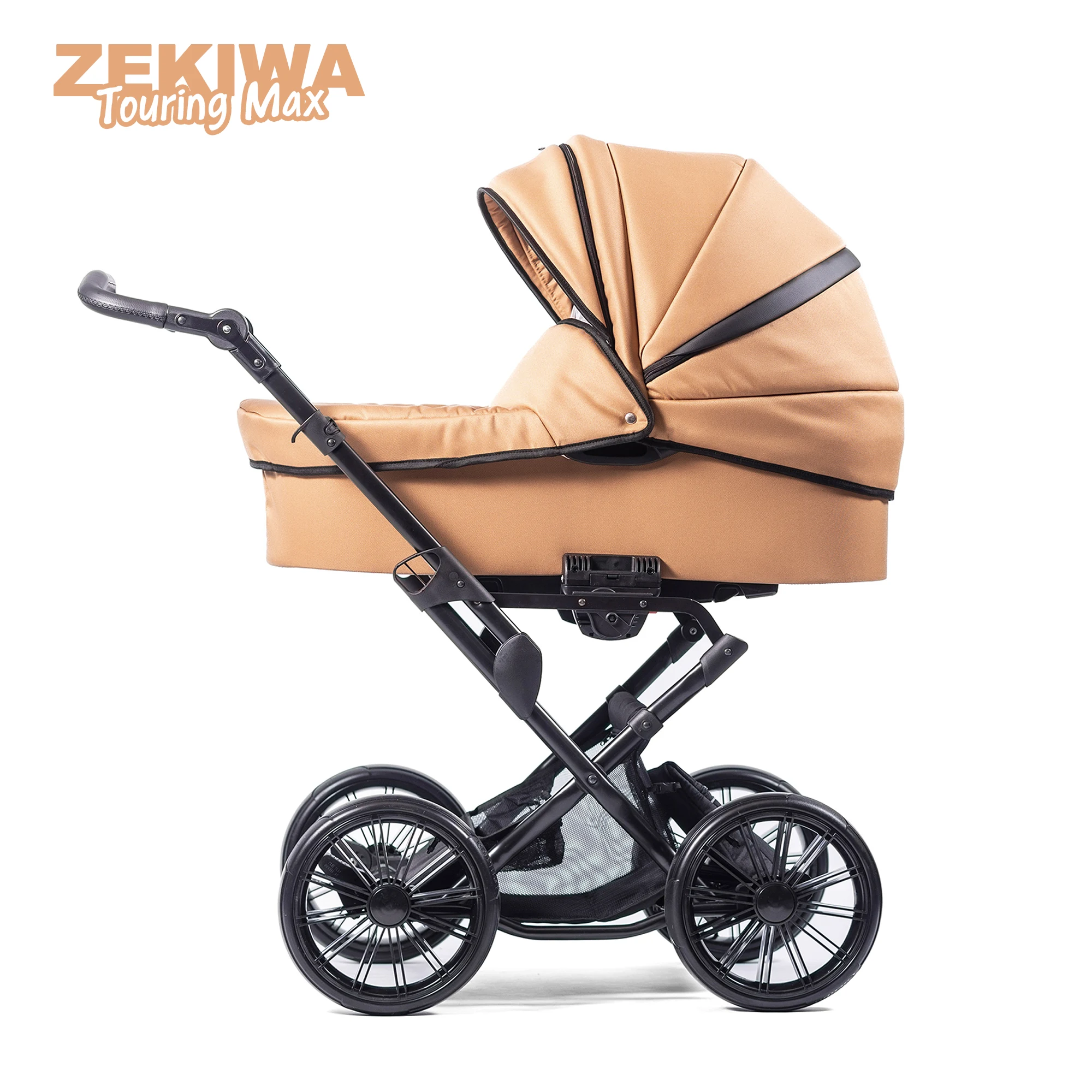 ZEKIWA Probefahrt Kinderwagen für jedes Gelände + 12 Zoll Gelräder mit Riemenfederung Touring Max Mango