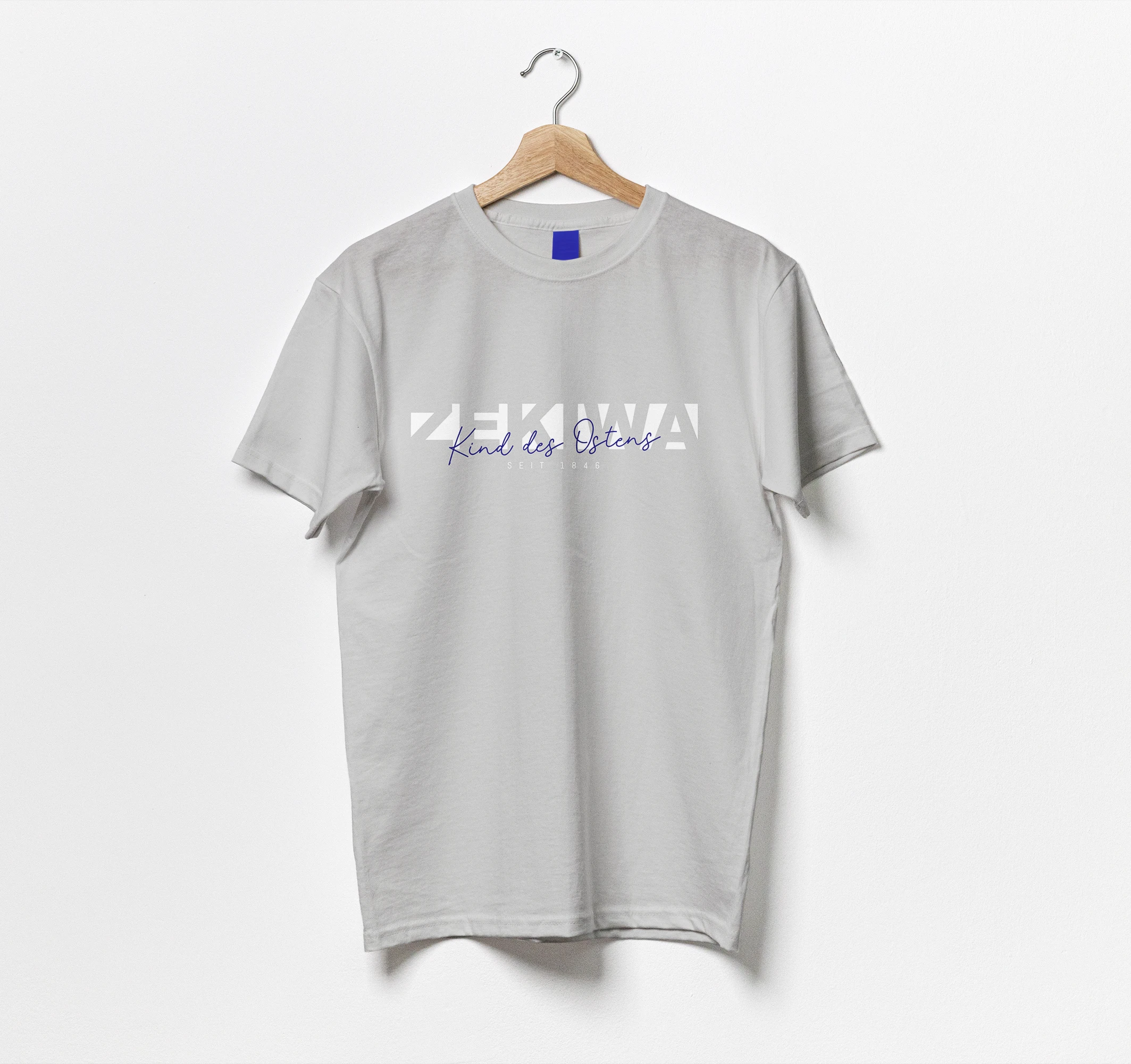 ZEKIWA TShirt XL - "ZEKIWA Kind des Ostens" - grau