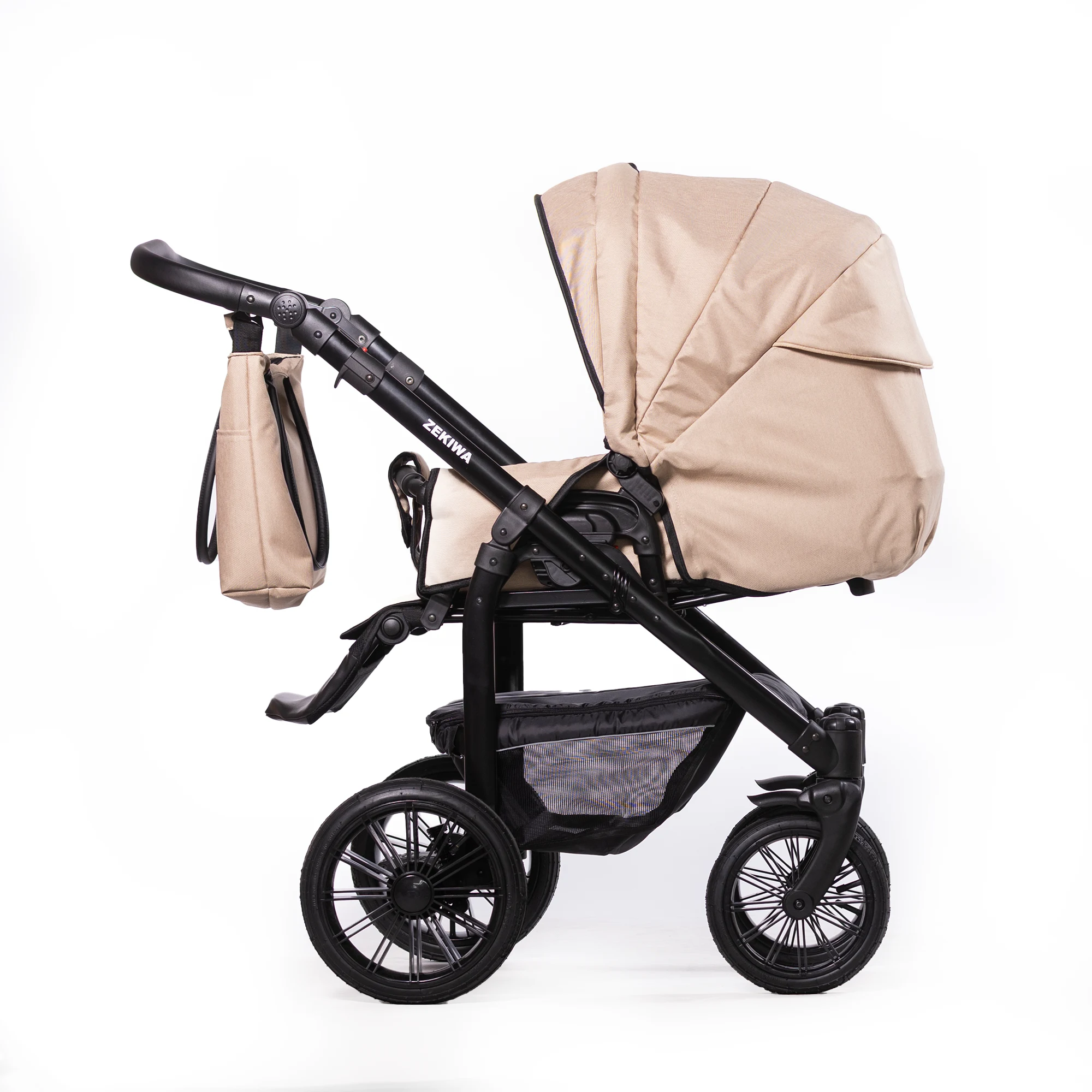 ZEKIWA Kinderwagen Indigo - Erstlingswagen - Babyerstausstattung Touring Max Sand