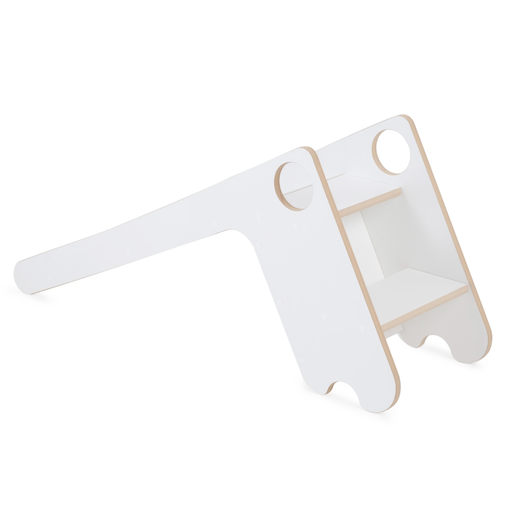 PLUSH NEST Holzrutsche für Kinder, weiß, Holzspielplatz