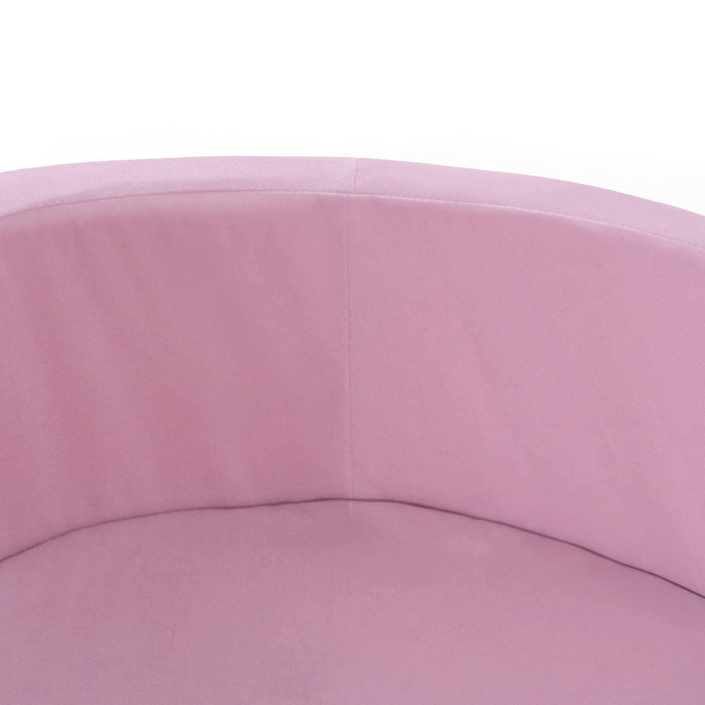 PLUSH NEST Trockenbecken, 90×30 cm, rund, rosa, Samt