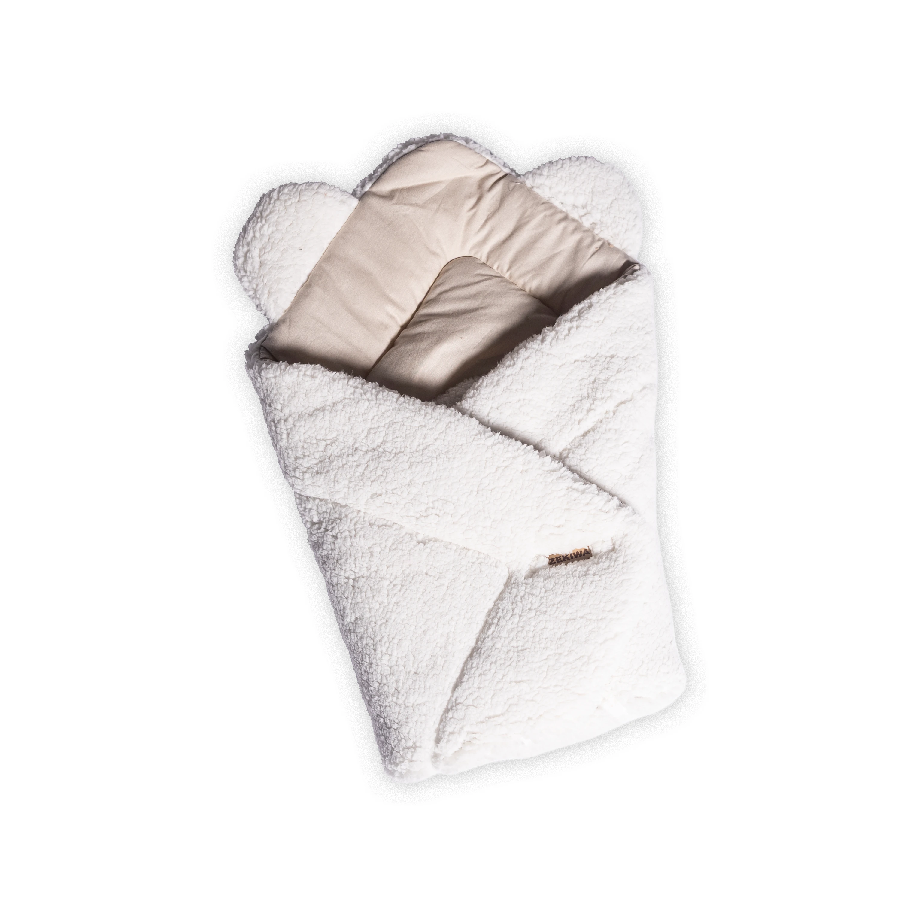 Kokon, Baby Einschlagdecke - Beige - für Kinderwagen geeignet - 