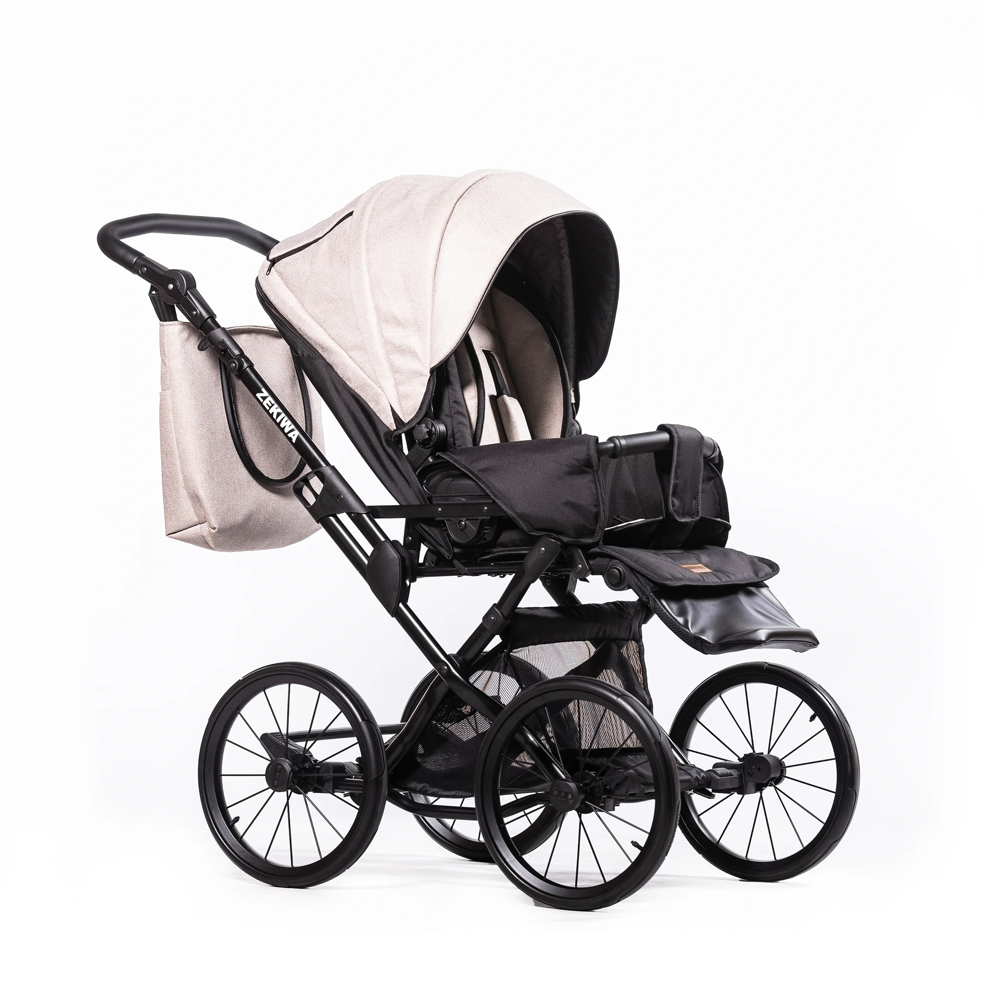 ZEKIWA Kinderwagen Indigo - Erstlingswagen - Babyerstausstattung Touring Max Sand