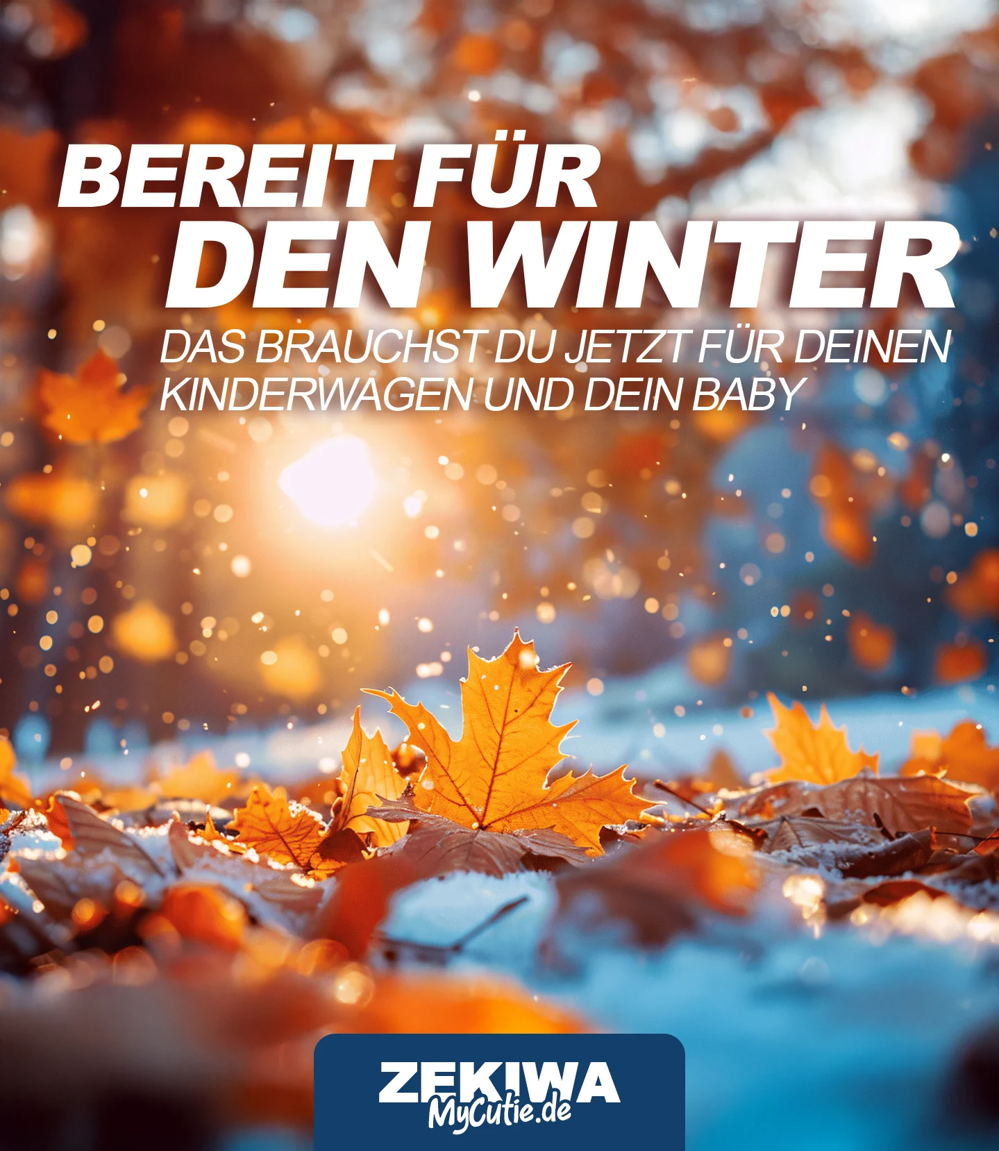 Bereit für den Winter mit deinen Kinderwagen und deinem kleinen Glück