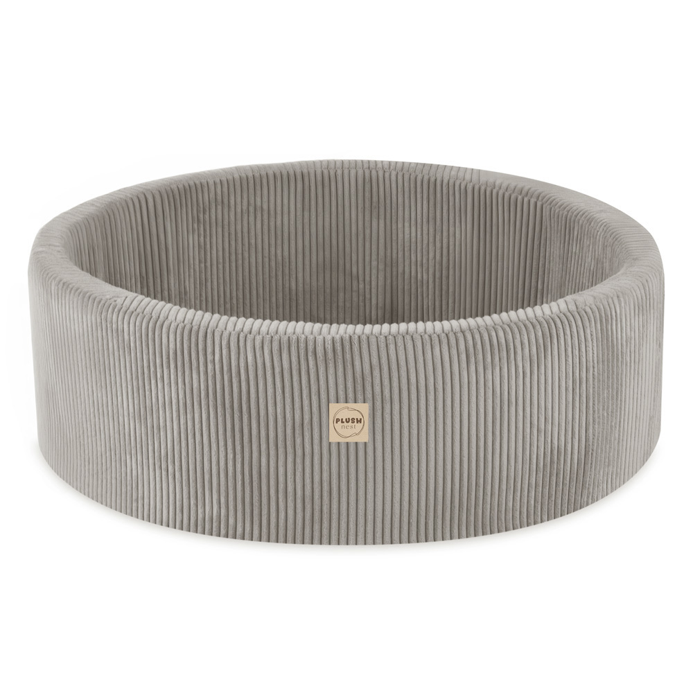 PLUSH NEST Trockenbecken, 90×30 cm, rund, beige, dicker Cord