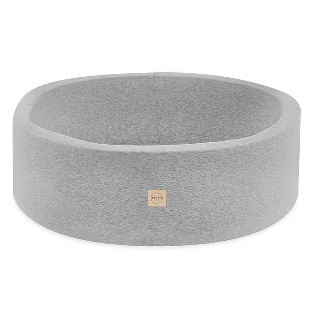 PLUSH NEST Trockenpool, 90 x 30 cm, rund, hellgrau, Baumwolle, smart