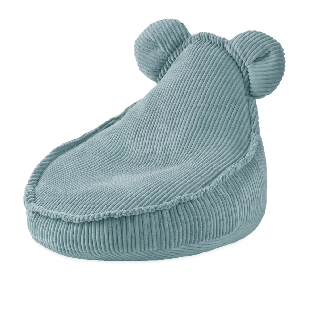 Plush Nest Kuschel Sessel mit Ohren - Premium Cord blau-