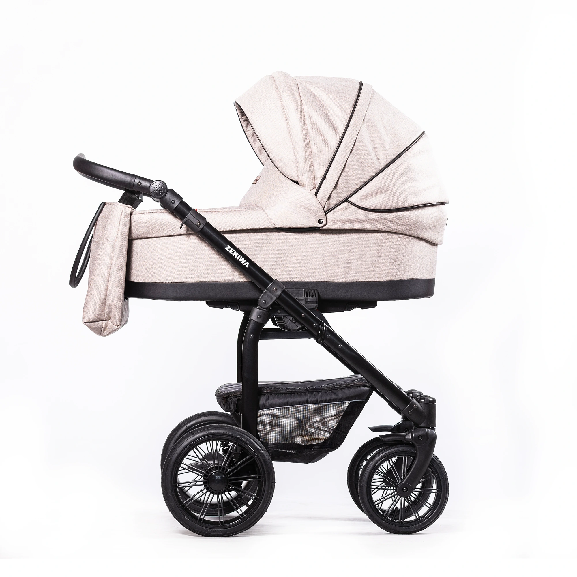 Kinderwagen "Perle" Saturn Royal 12Zoll Lufträder - XXL Wanne mit 81cm Liegefläche - inkl. Sportwagenaufsatz und Wickeltasche