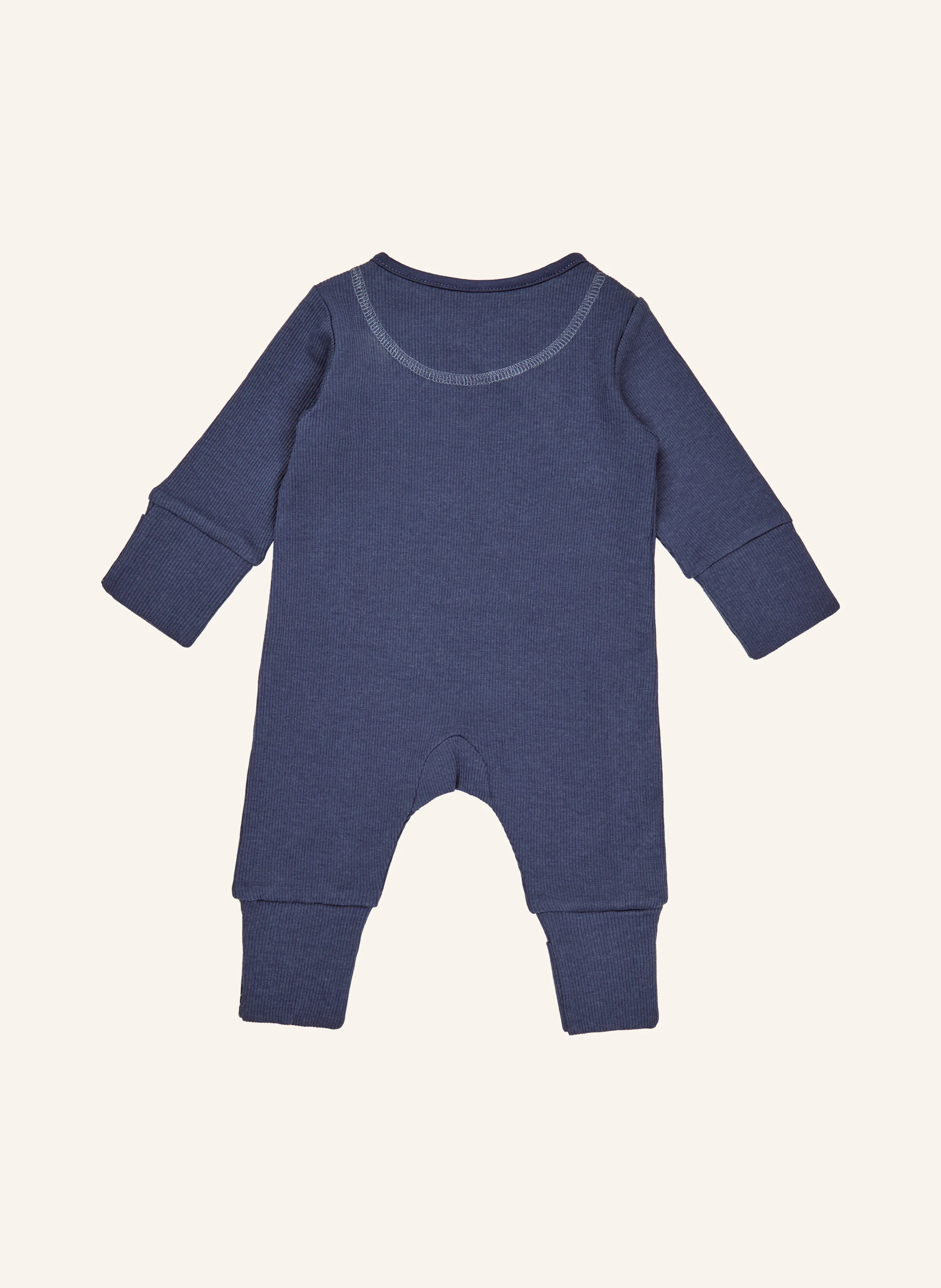 Sterntaler Strampler/Spieler aus Rippjersey mit Kratzschutz Gr. 56 Farbe Blau