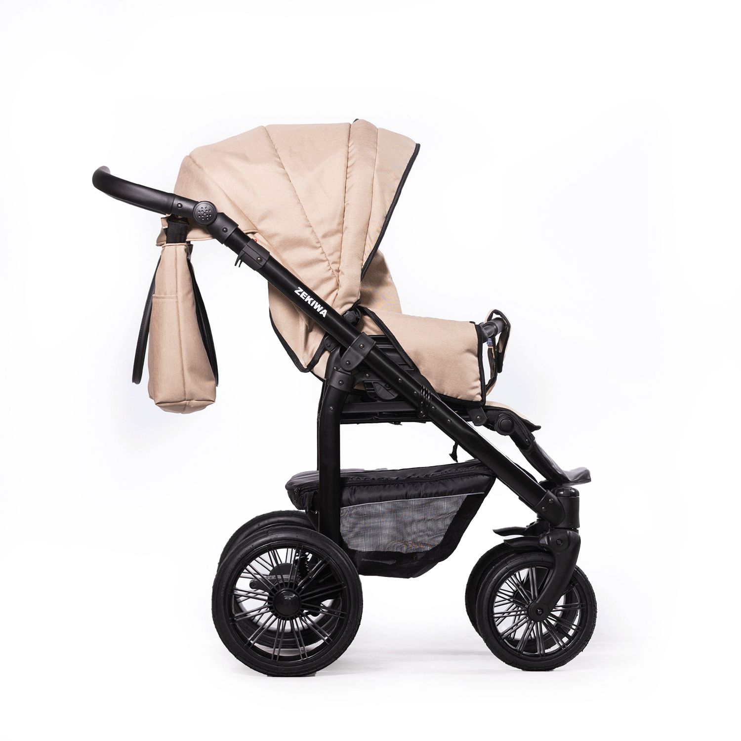 ZEKIWA Kinderwagen Indigo - Erstlingswagen - Babyerstausstattung Touring Max Sand