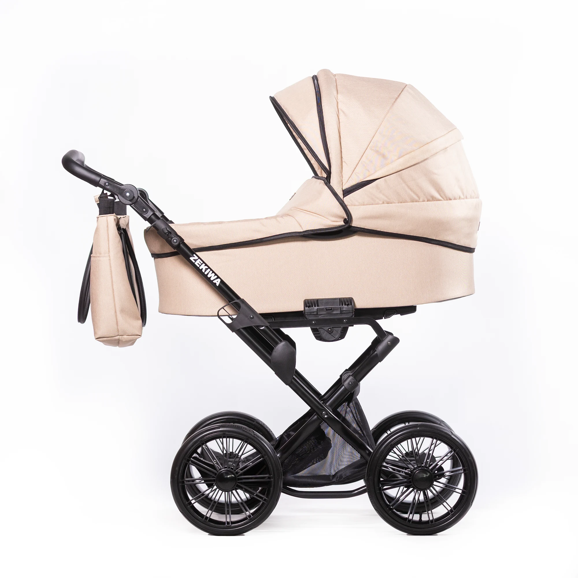 Kinderwagen "Sand" Konfigurationswagen Saturn Royal / Touring Max - XXL Wanne mit 81cm Liegefläche - inkl. Sportwagenaufsatz und Wickeltasche