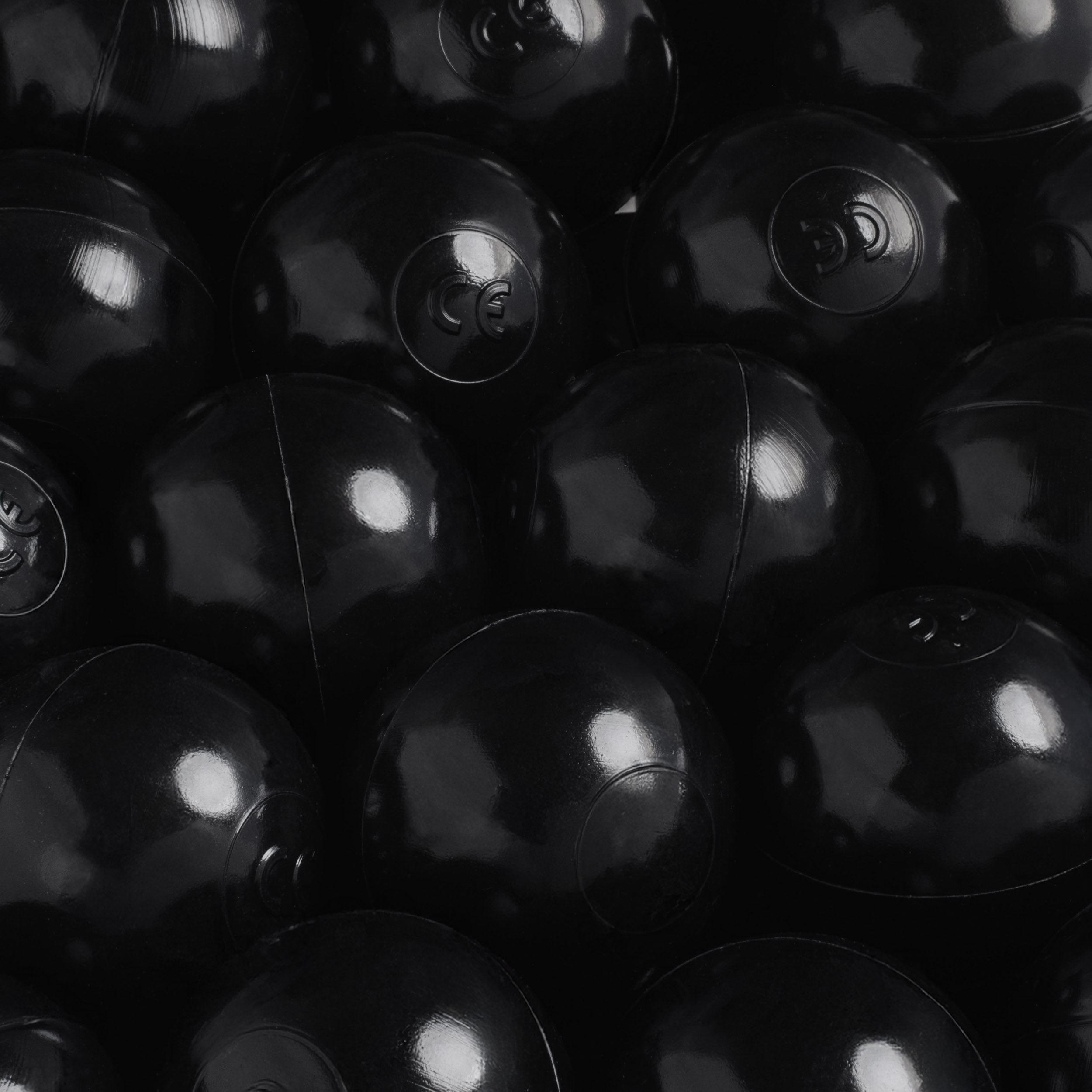 PLUSH NEST Bälle für Bällebad, 200er Set: schwarz, 6 cm