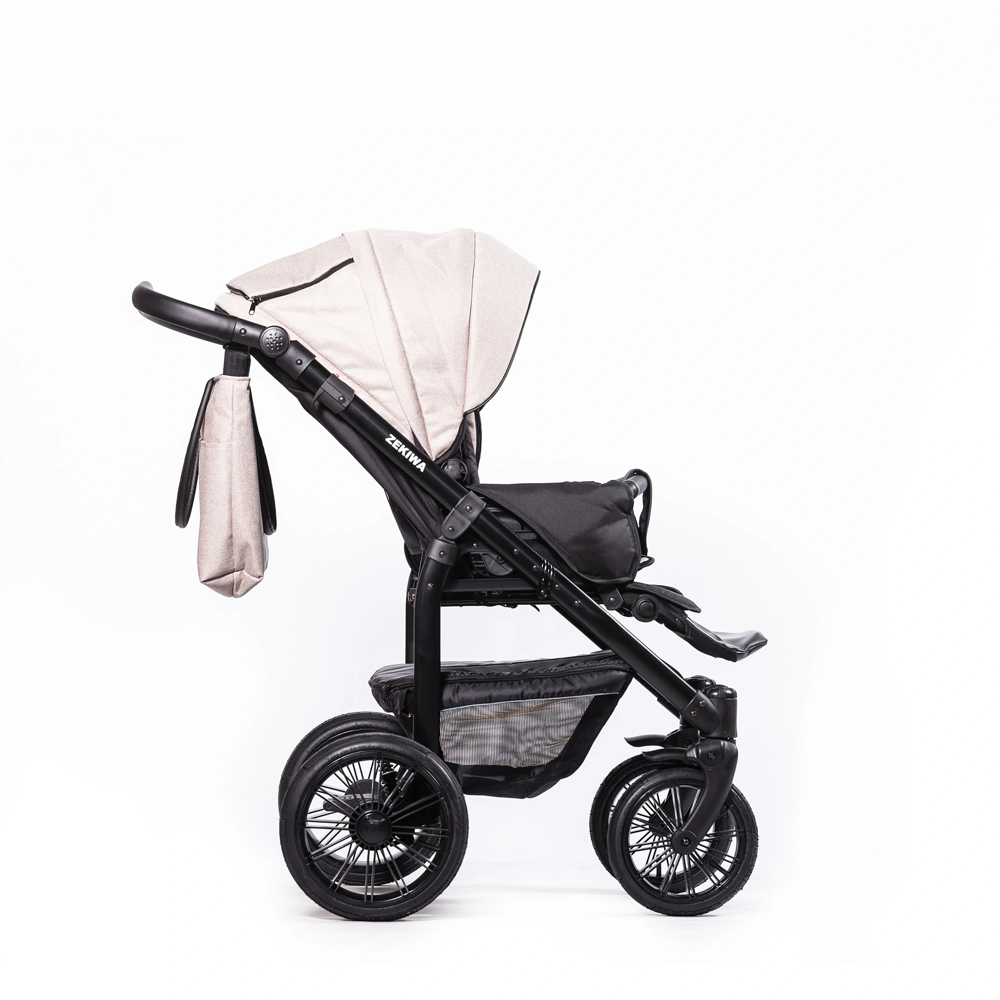 Kinderwagen "Perle" Konfigurationswagen Saturn Royal / Touring Max - XXL Wanne mit 81cm Liegefläche - inkl. Sportwagenaufsatz und Wickeltasche
