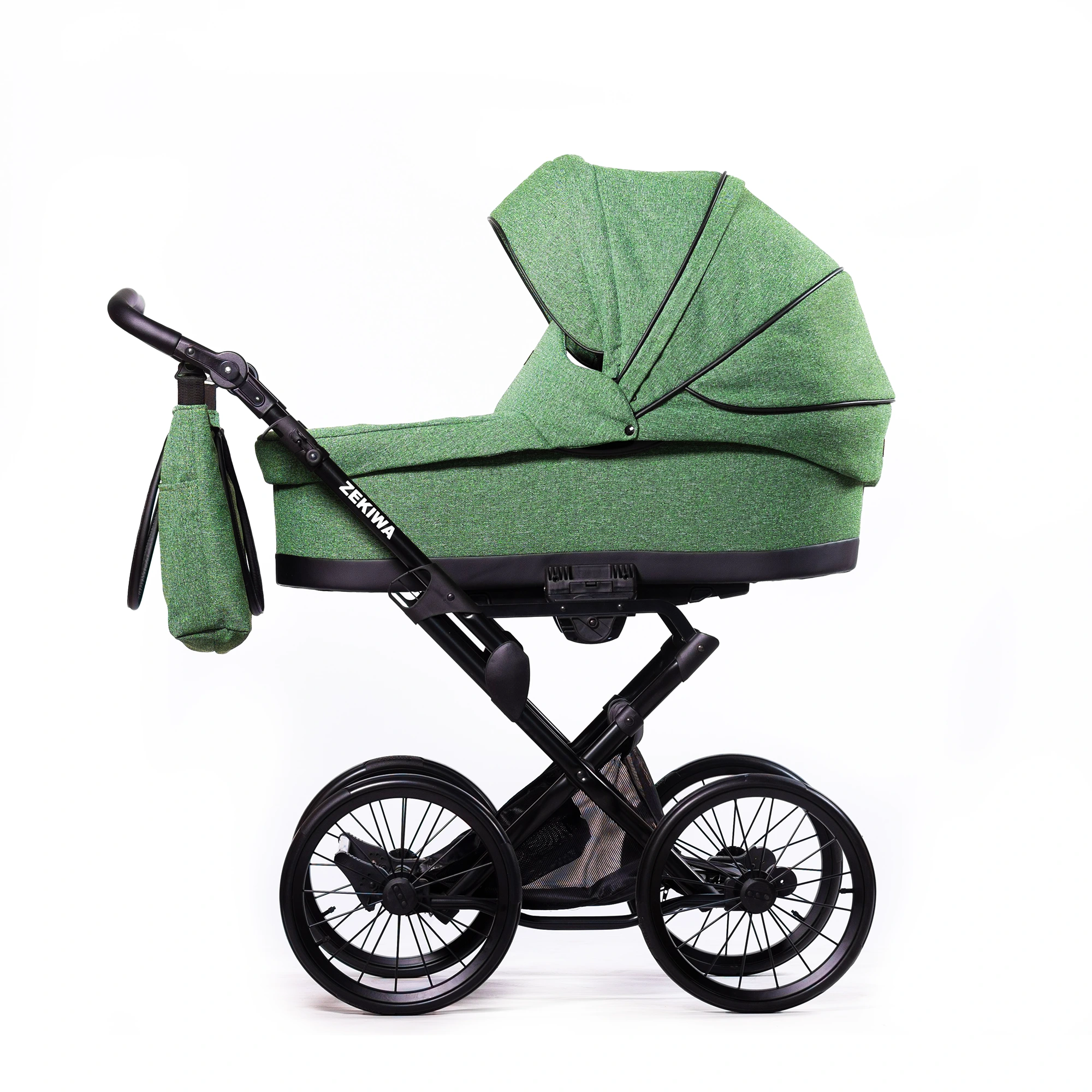 Kinderwagen "Flora" Touring Max 14Zoll Gelräder - XXL Wanne mit 81cm Liegefläche - inkl. Sportwagenaufsatz und Wickeltasche