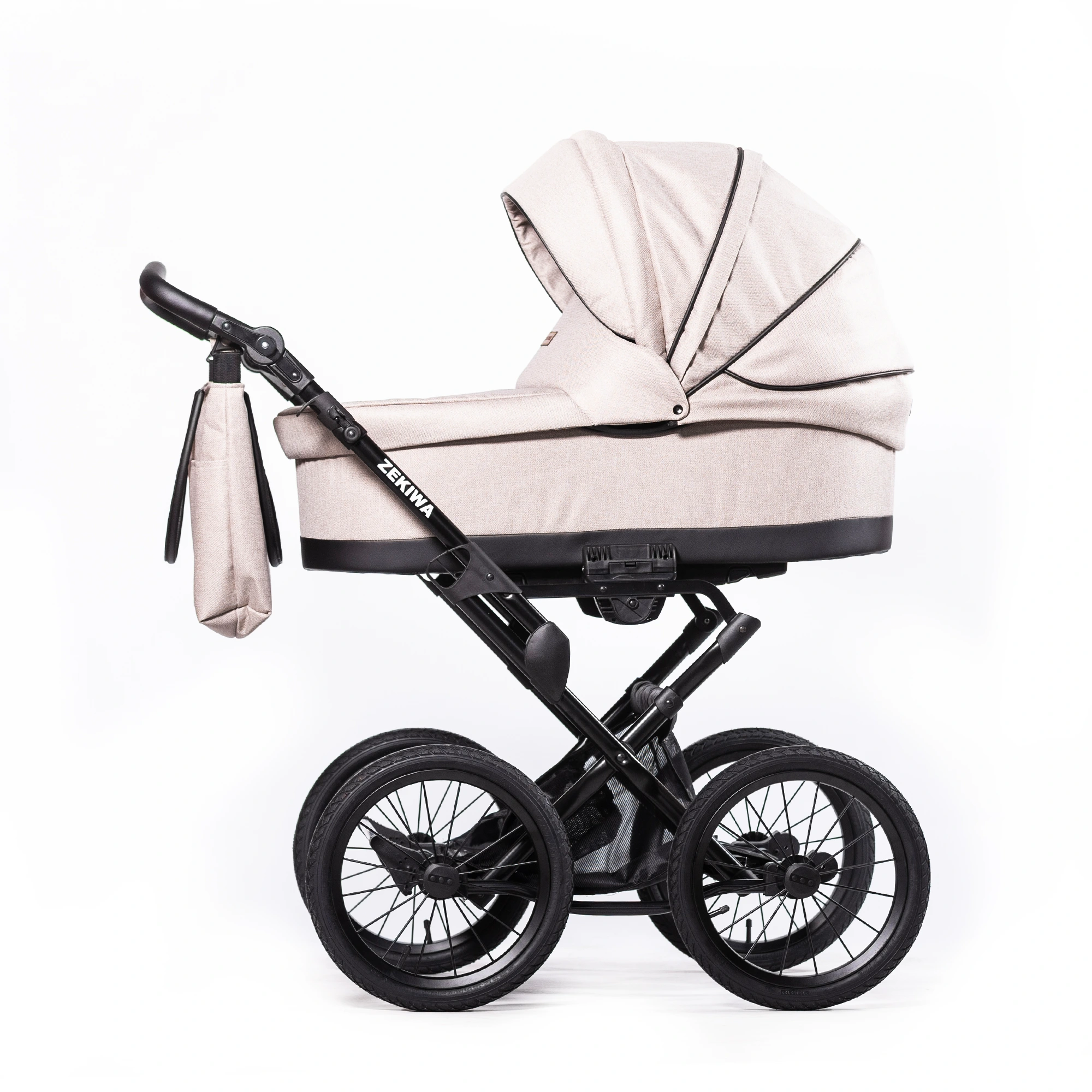 Kinderwagen "Perle" Konfigurationswagen Saturn Royal / Touring Max - XXL Wanne mit 81cm Liegefläche - inkl. Sportwagenaufsatz und Wickeltasche