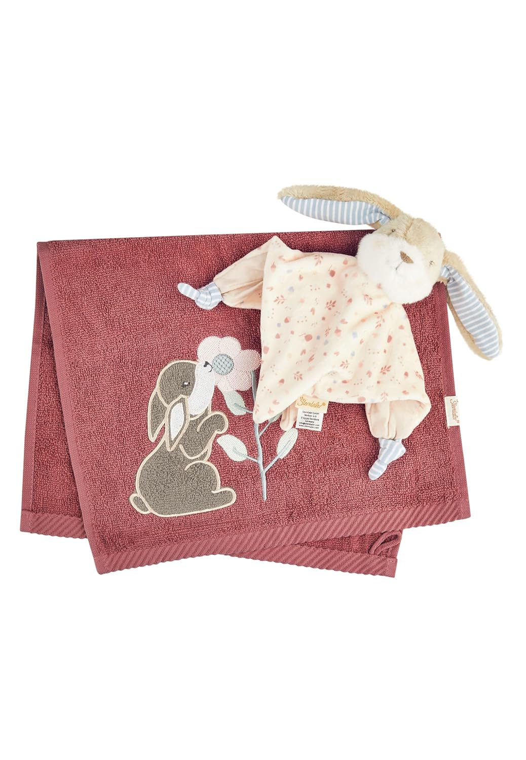 Geschenk-Set zur Geburt Hase Hanni -perlrosa 