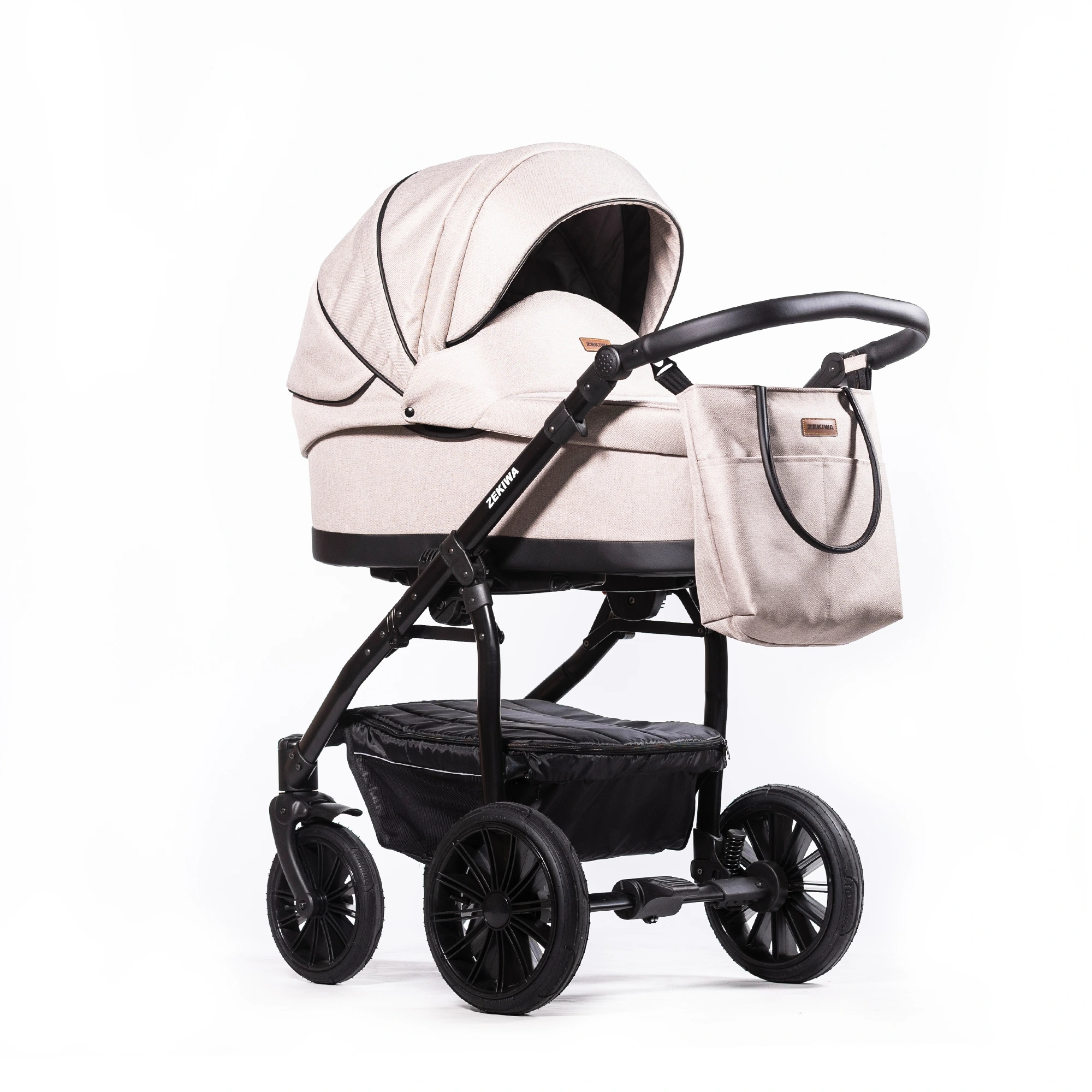 Kinderwagen "Perle" Konfigurationswagen Saturn Royal / Touring Max - XXL Wanne mit 81cm Liegefläche - inkl. Sportwagenaufsatz und Wickeltasche