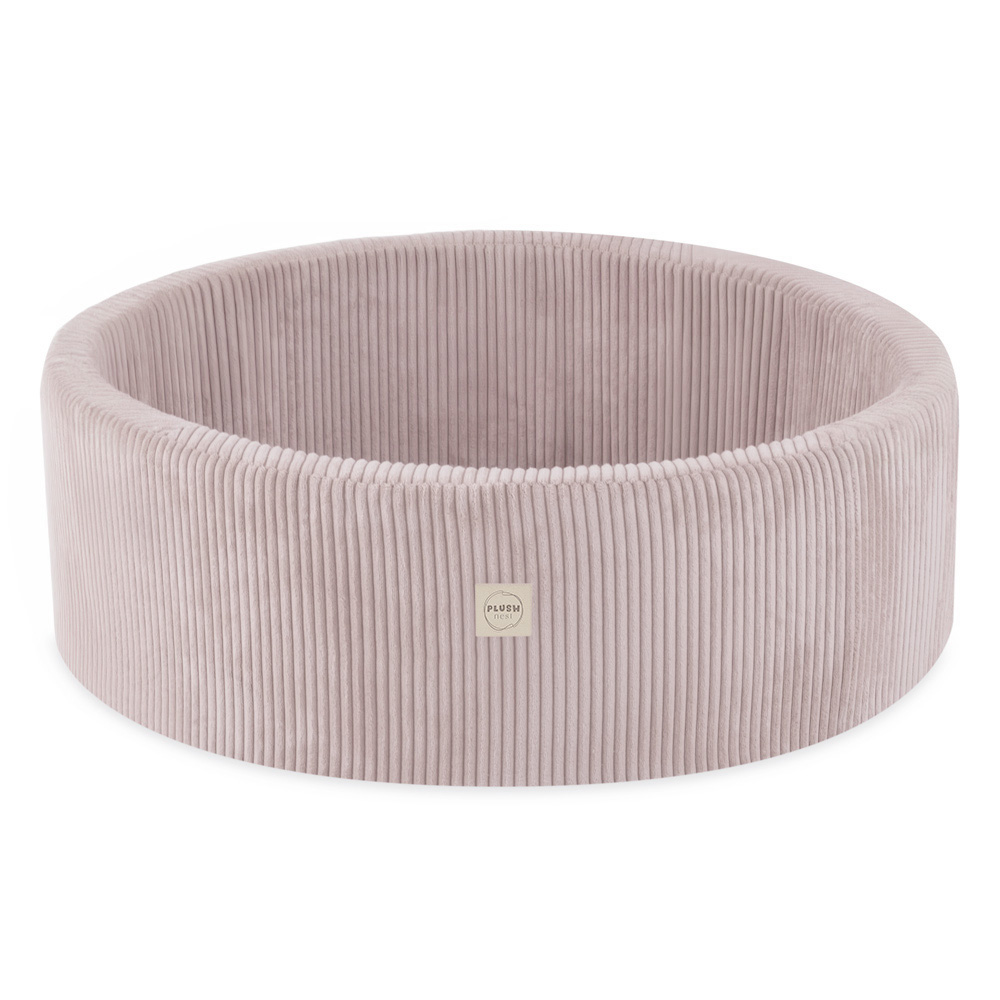 PLUSH NEST Trockenpool, 90×30 cm, rund, hellrosa, dicker Cord